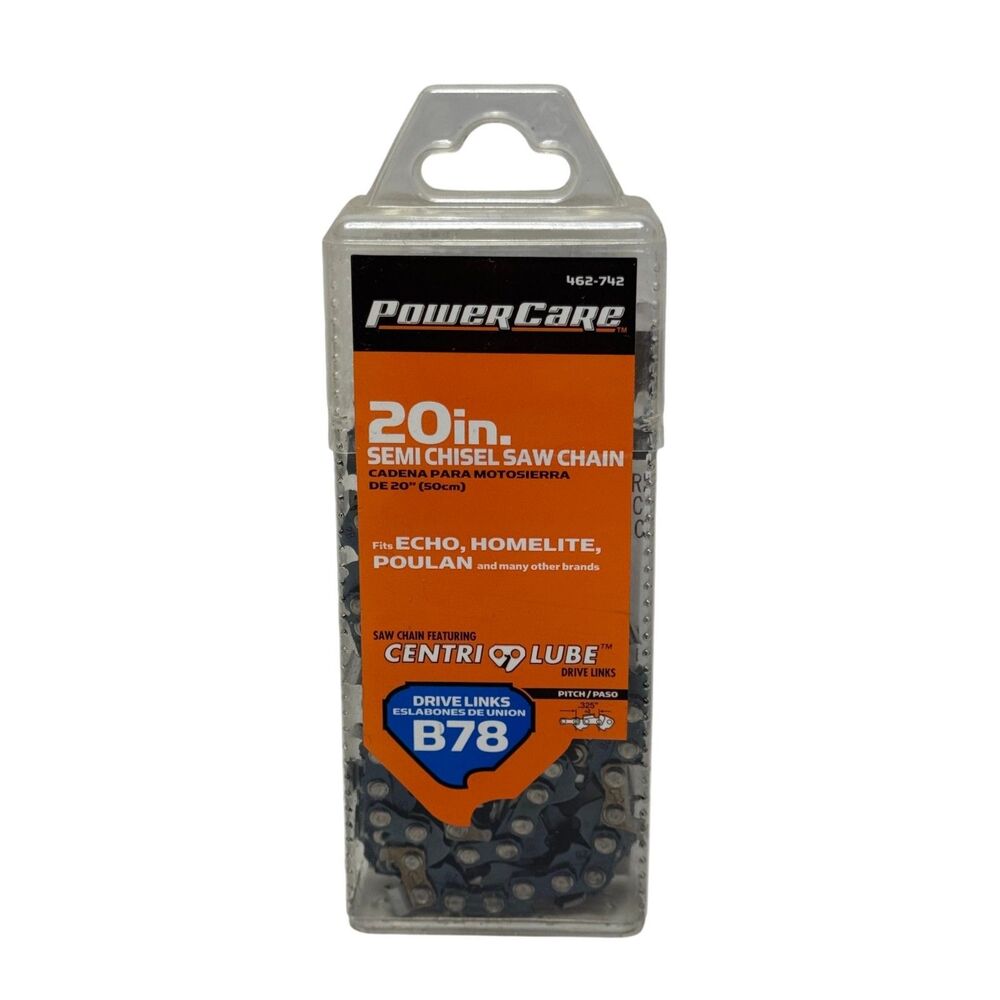 PowerCare B78 20in Semi Chisel Chainsaw Chain .325 .050 78DL Echo Poulan Ryobi